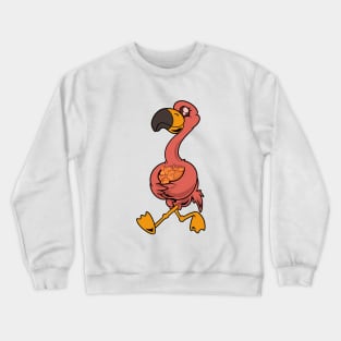 Cartoon flamingo collects pussy Crewneck Sweatshirt